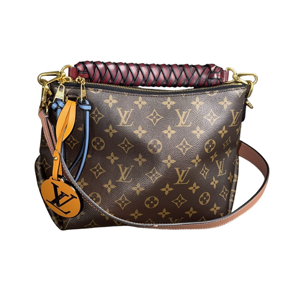 Louis Vuitton Brown Monogram Shoulder Bag with Red and Gold Accents - Picture 2 of 9